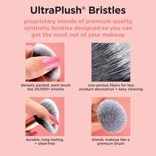 Real Techniques 5 Piece Everyday Essentials Makeup Brush Set
